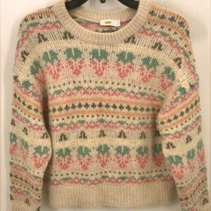 Closed Fair Isle Pattern Knit Sweater SZ Small Made in Turkey